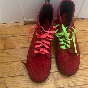 Red waffle dr martens